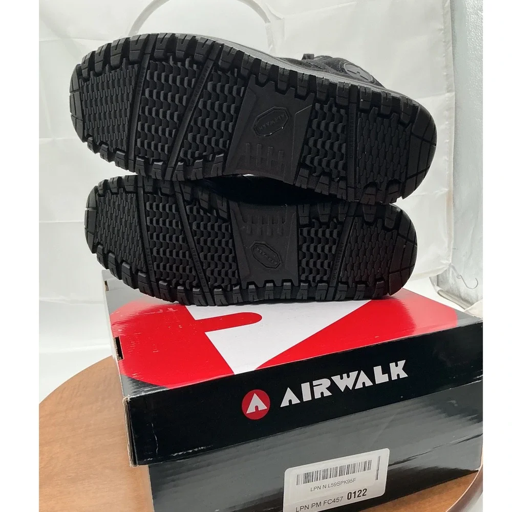 Airwalk Mongo Mid CT Composite Toe Work Boots Black Suede EH SR AW6360 Mens 8